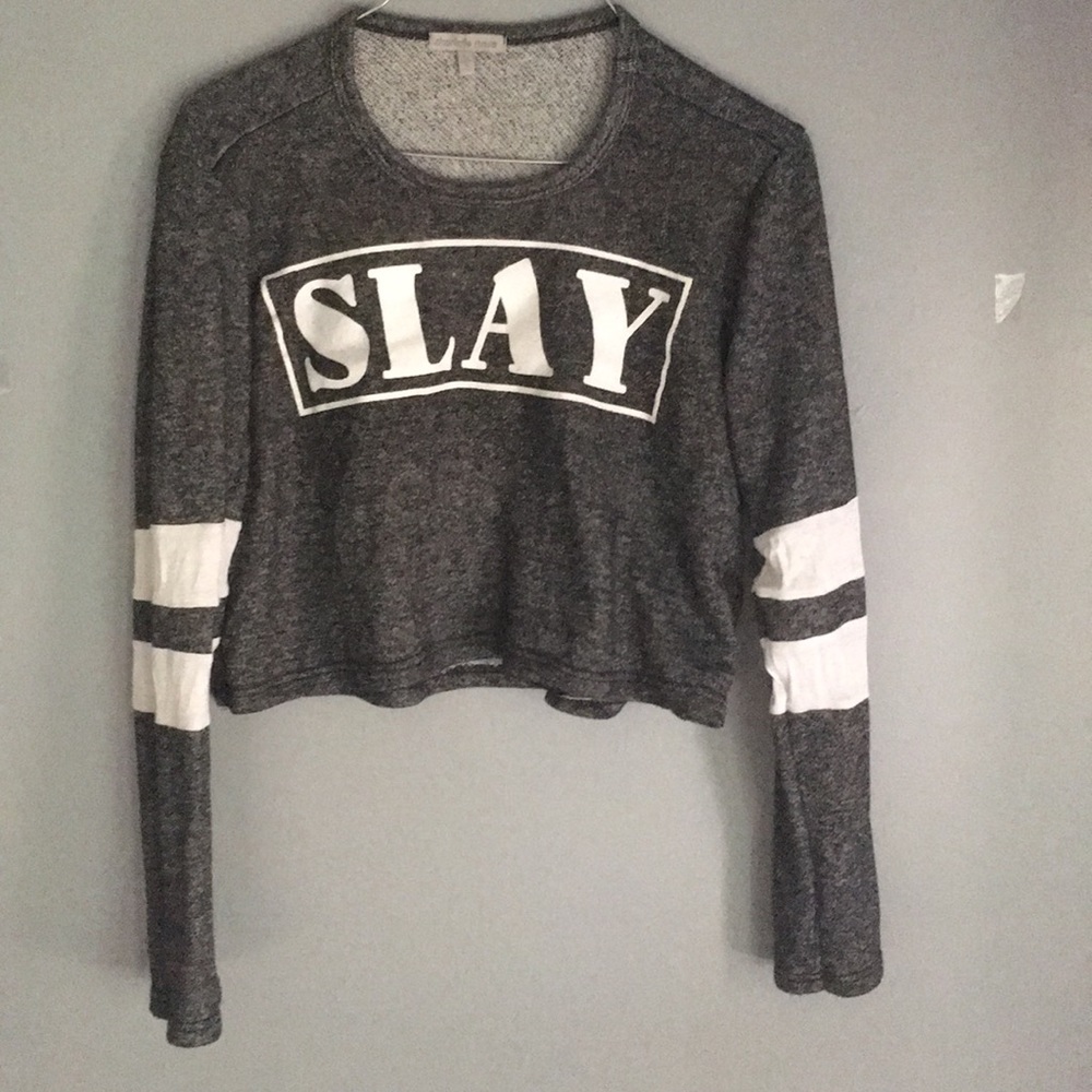Slay Crop Top Sweater